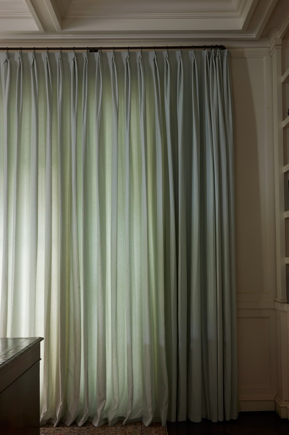 Privacy-lined drapery
