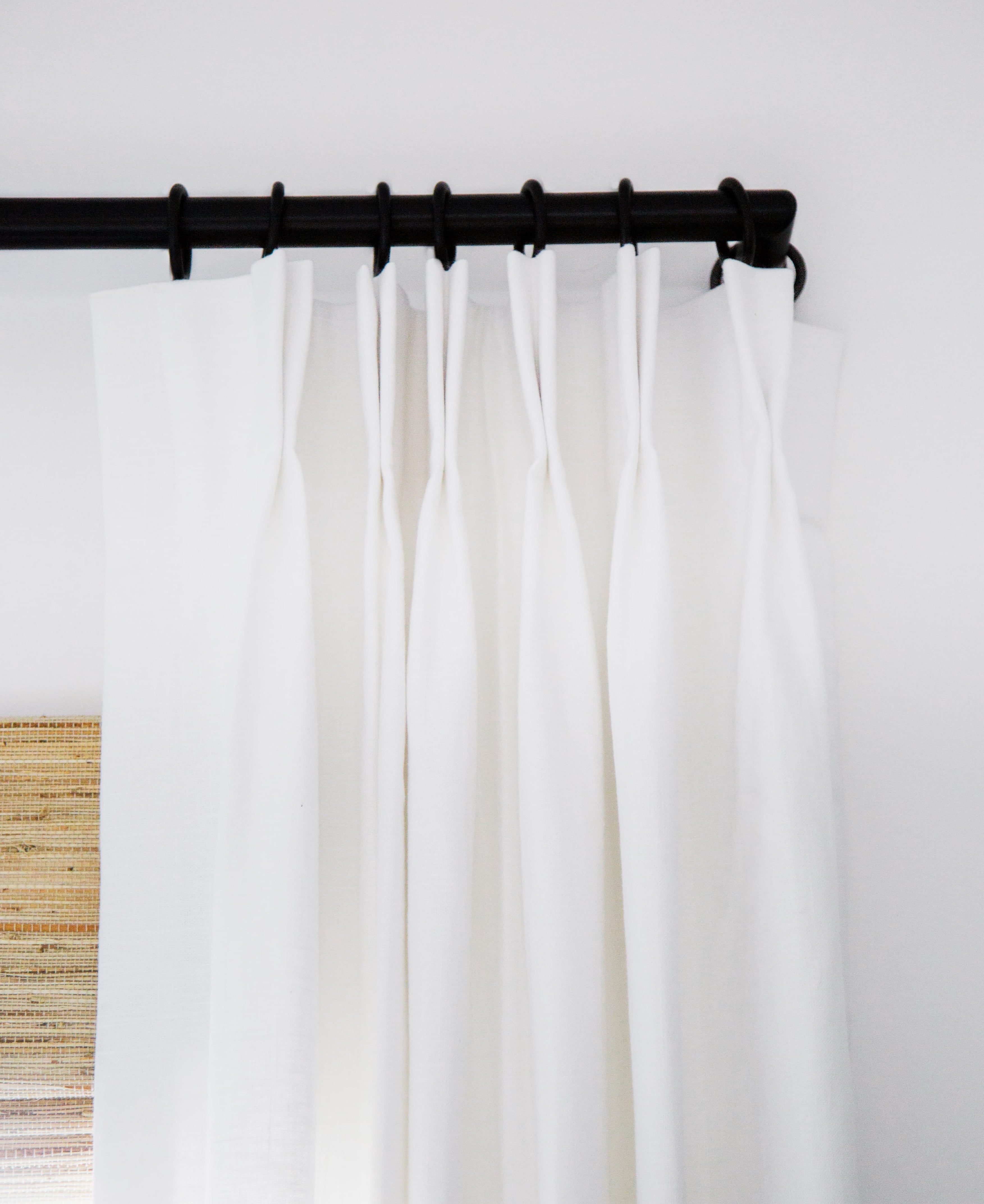 Pinch pleat drapery