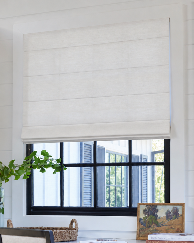 Pleated Roman shade