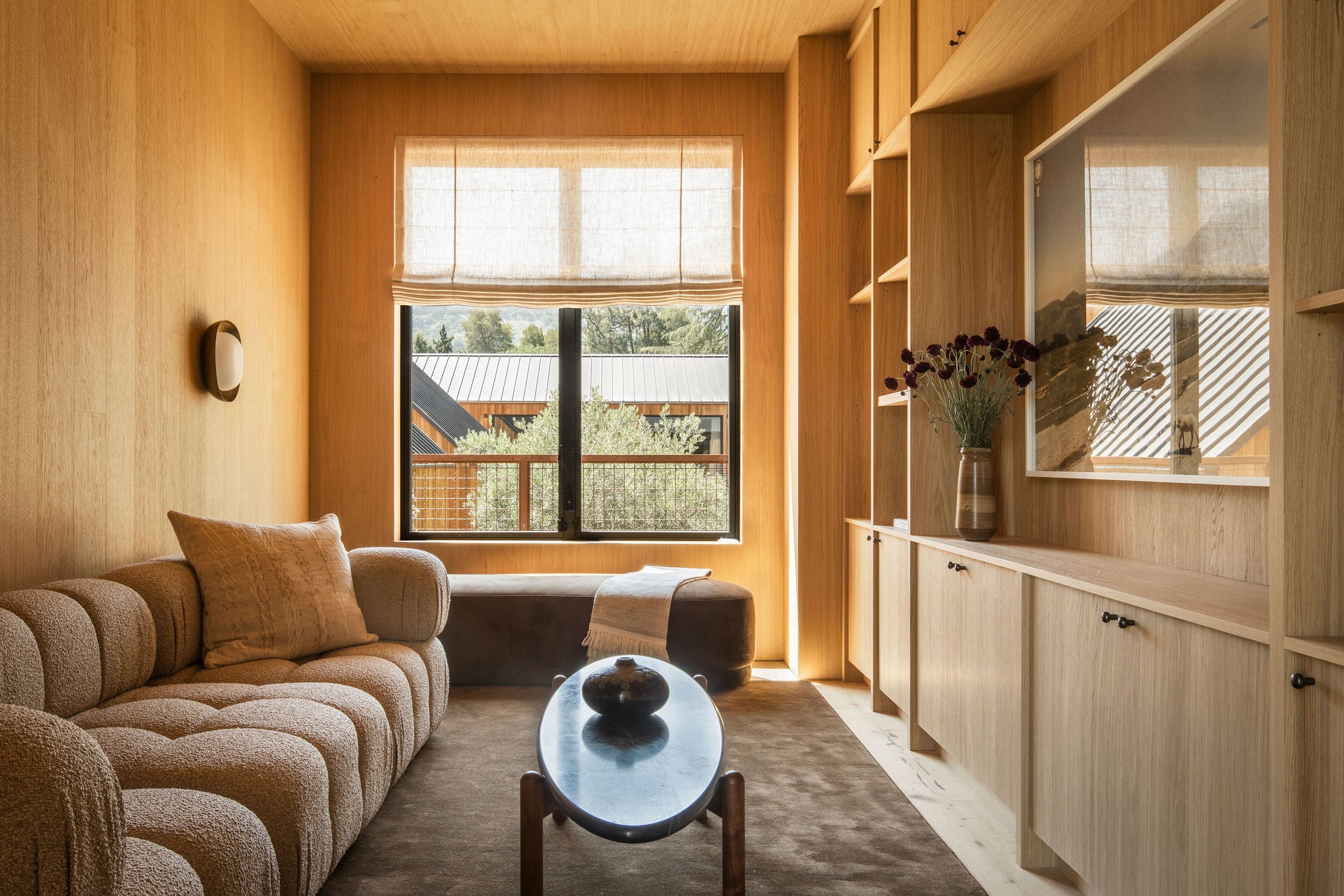 An interior featuring custom Everhem shades.