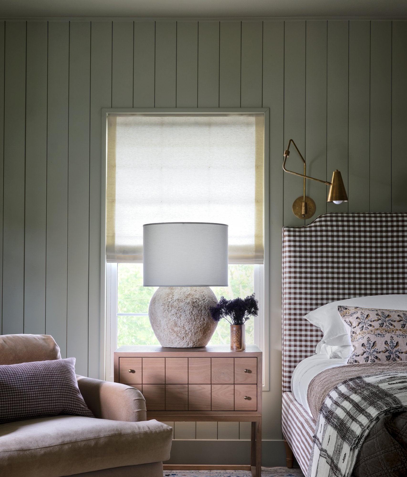 Inside-mount shade installed within the window frame
