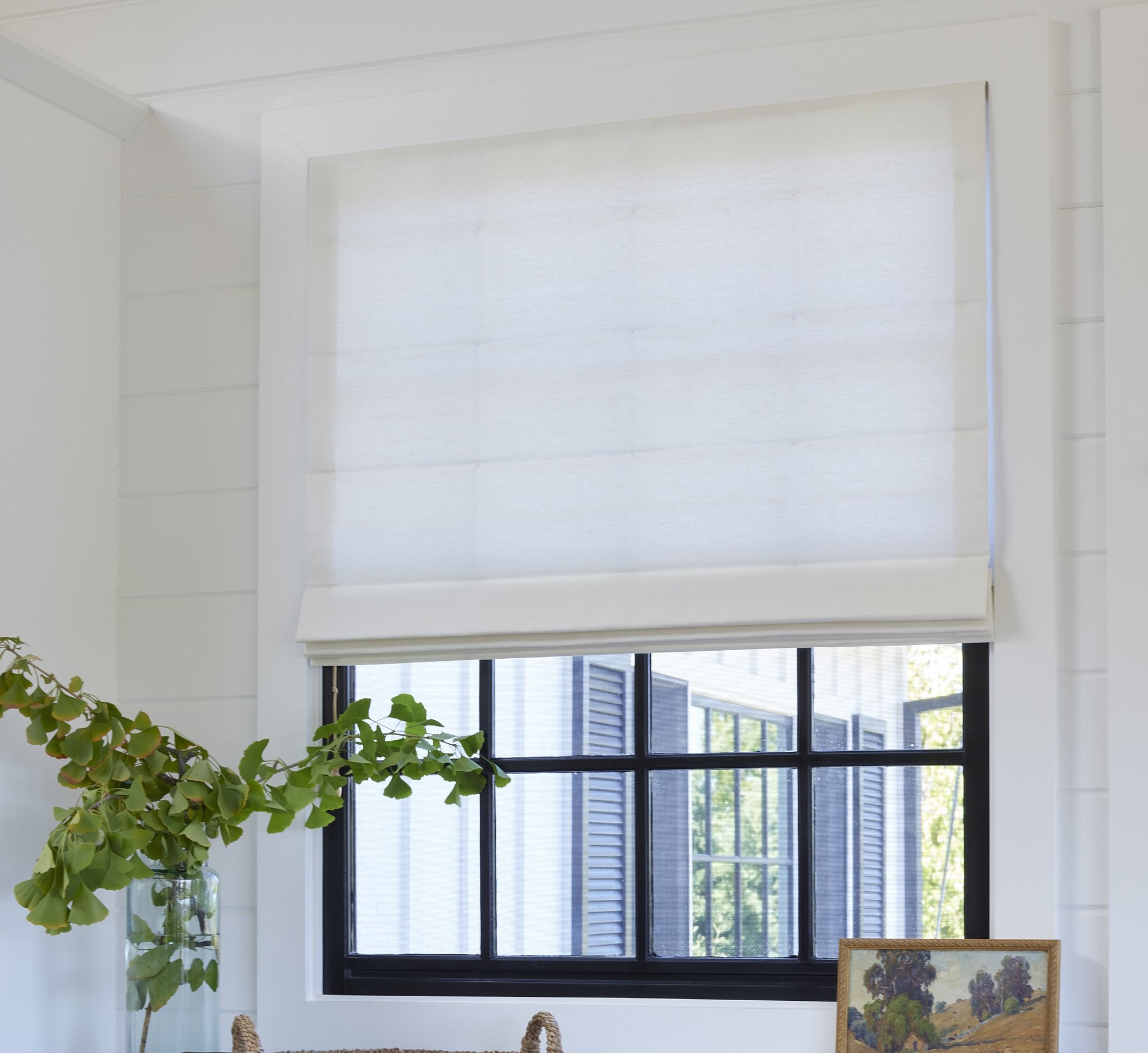 Flat Roman shade — lifestyle