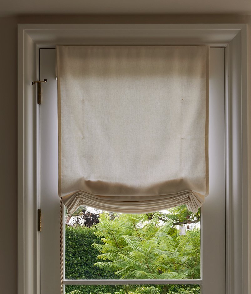 London Roman shade — lifestyle