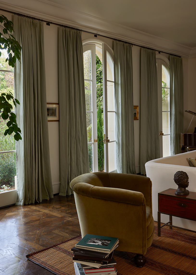 Jake Pleat Drapery installed in a room