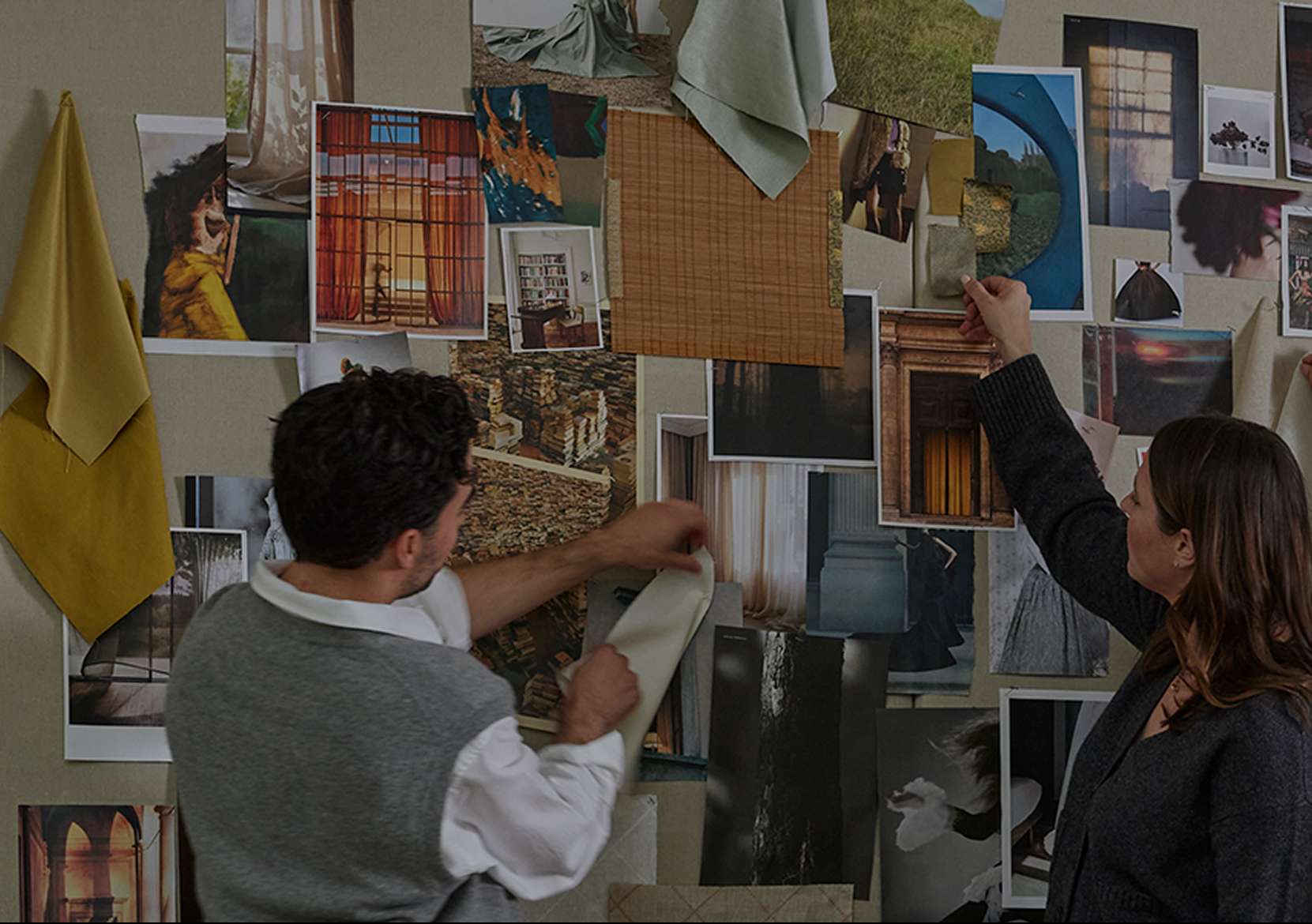 Jake Arnold and the Everhem team reviewing the collection mood board